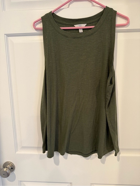 Time and Tru Tops - Time and Tru Army Green Tank Top